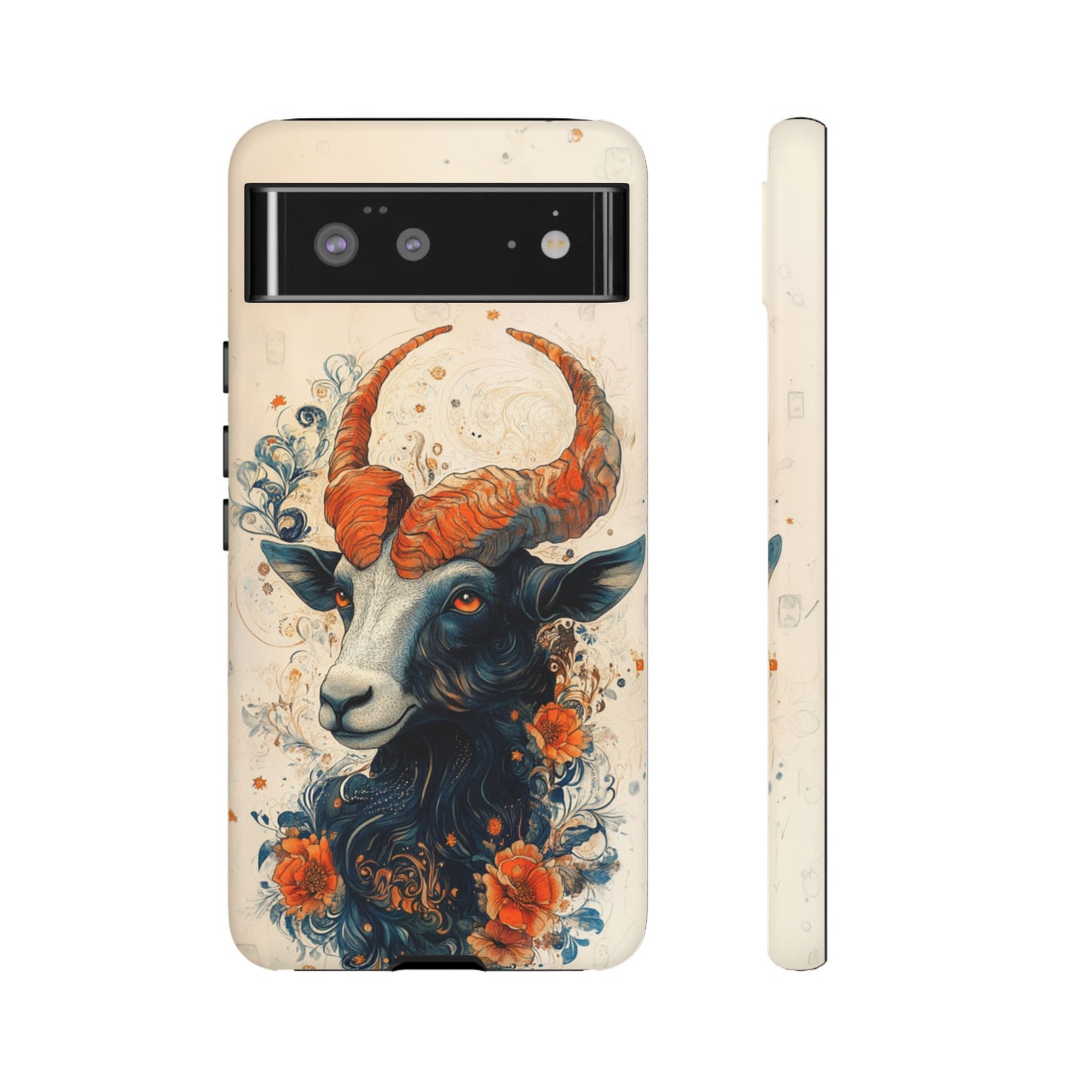 Capricorn Zodiac Artistic Floral Phone Case – iPhone, Google Pixel, Samsung Galaxy