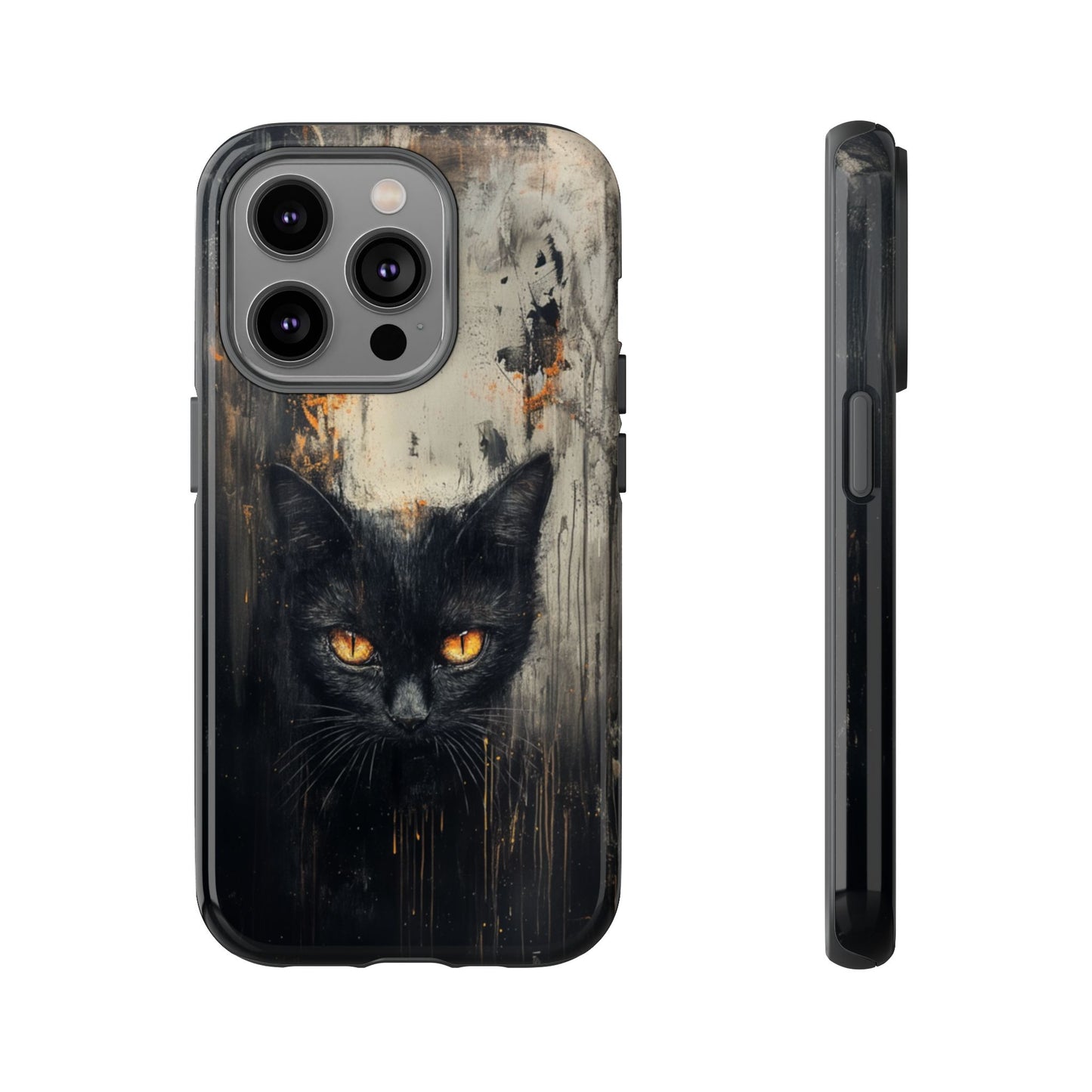 Black Cat Shadow Gaze - Tough iPhone Case