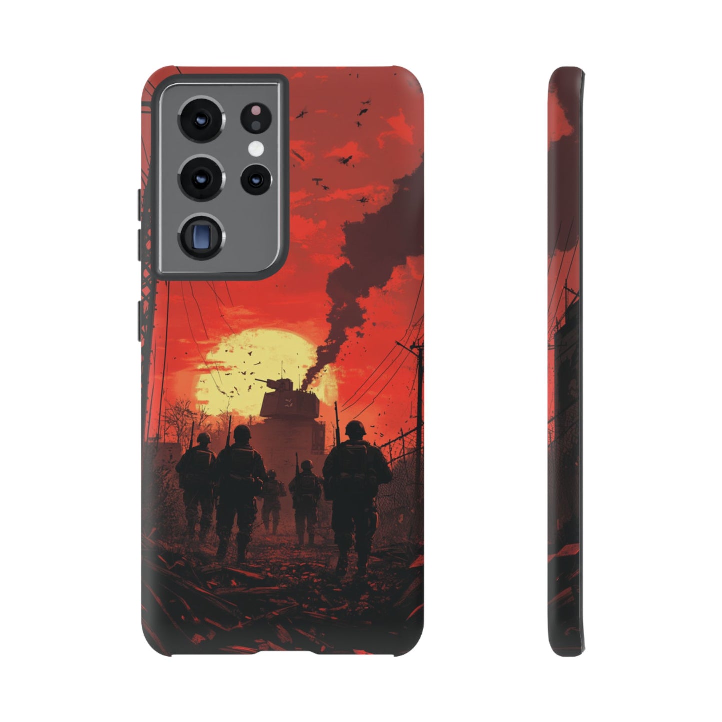 Dystopian Sunset Soldier Phone Case - iPhone, Google Pixel, Samsung Galaxy