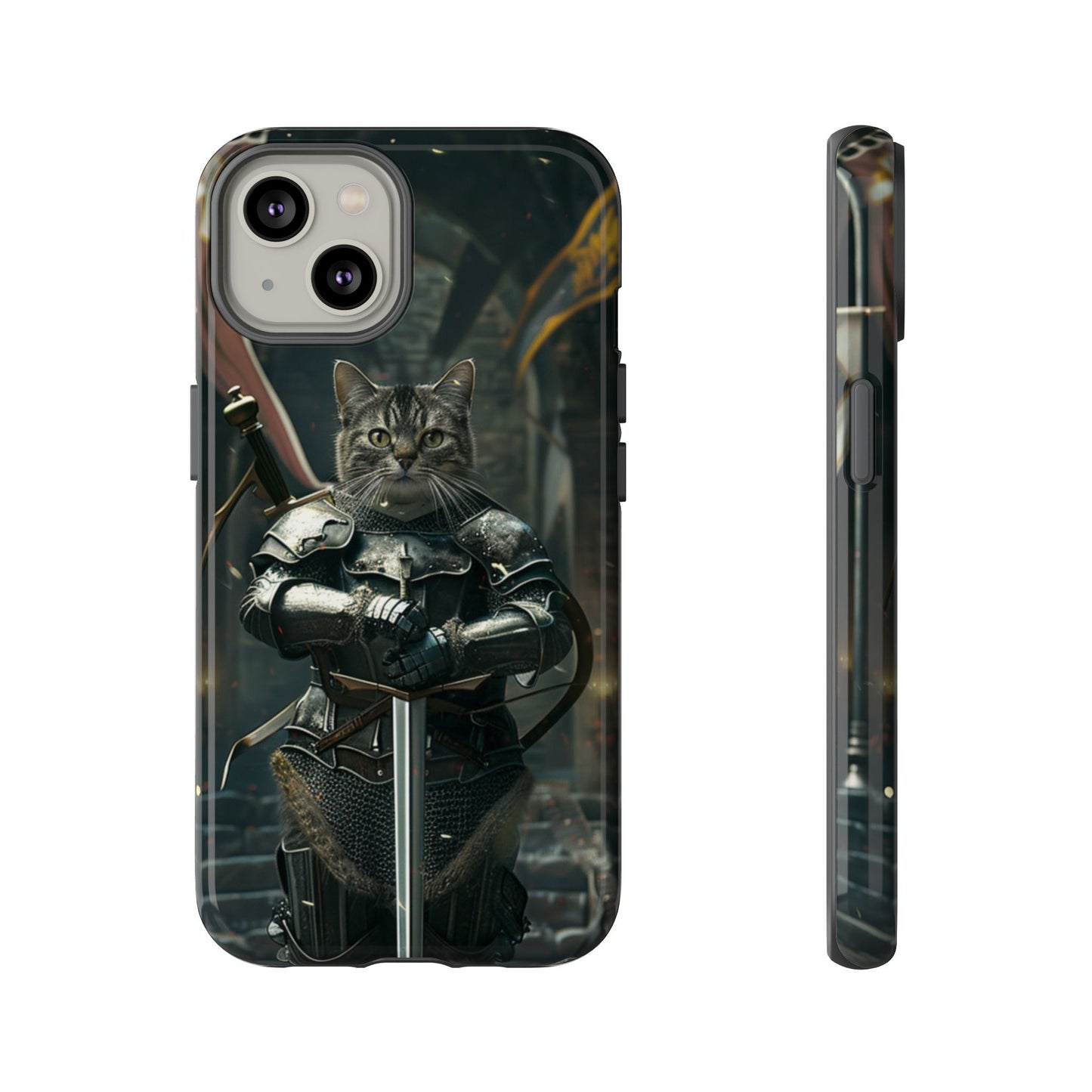 Knight Cat in Armor - iPhone, Google Pixel, Samsung Galaxy