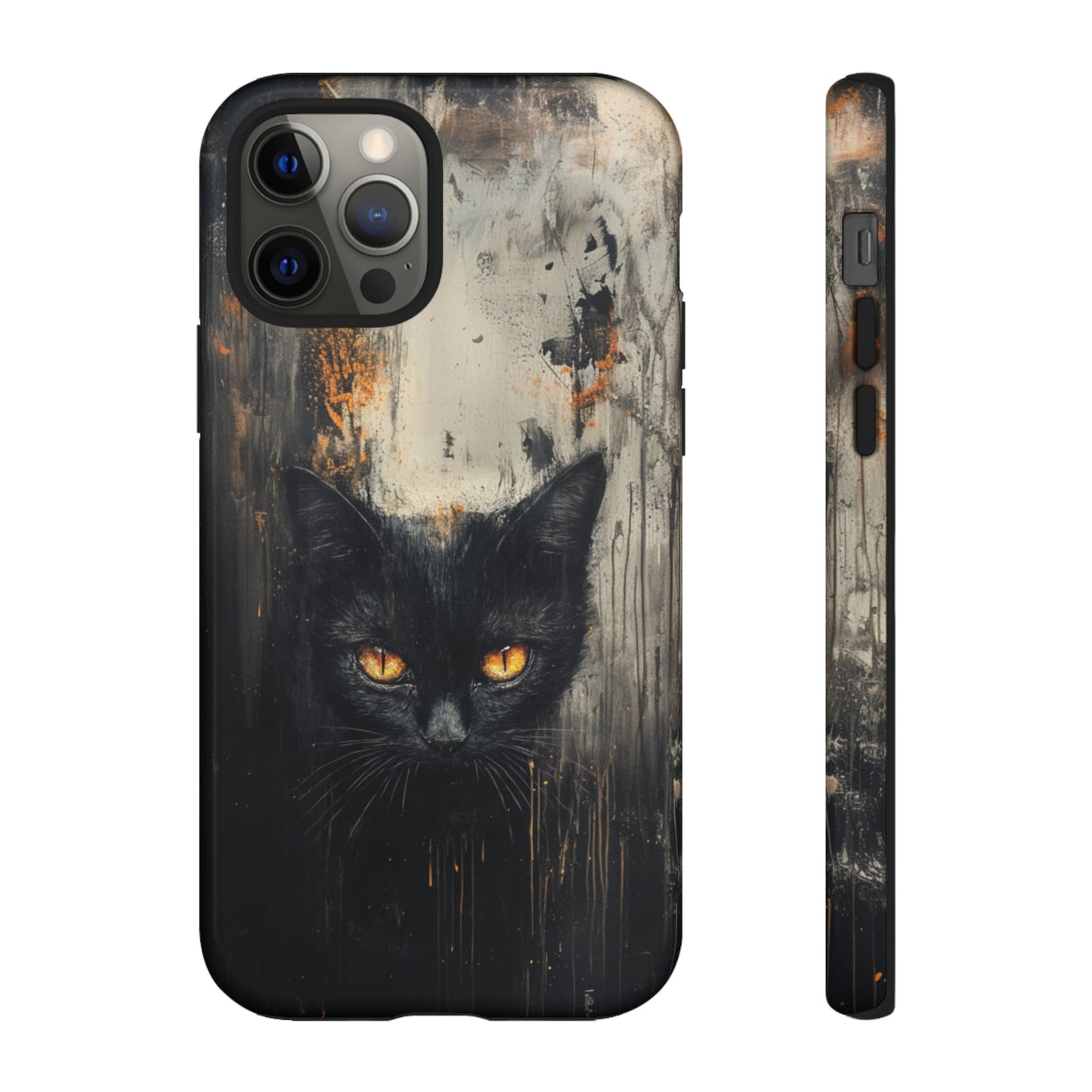 Black Cat Shadow Gaze - Tough iPhone Case