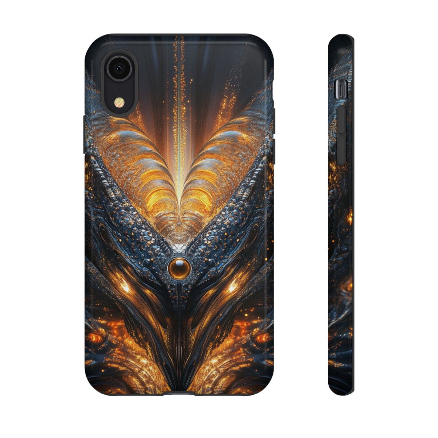 Obsidian Flare Fractal – Tough iPhone Case