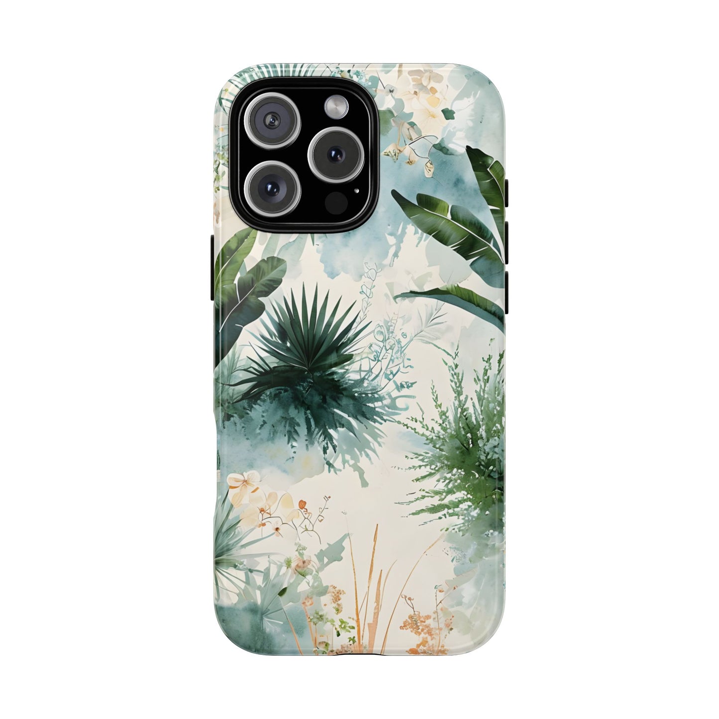 Tropical Botanical Watercolor - Tough iPhone Case
