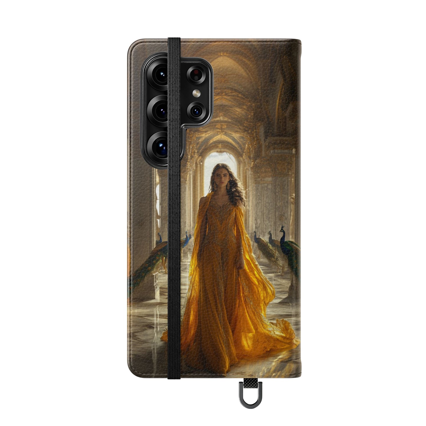 Hera Golden Palace Peacock Goddess - Wallet Flip Case