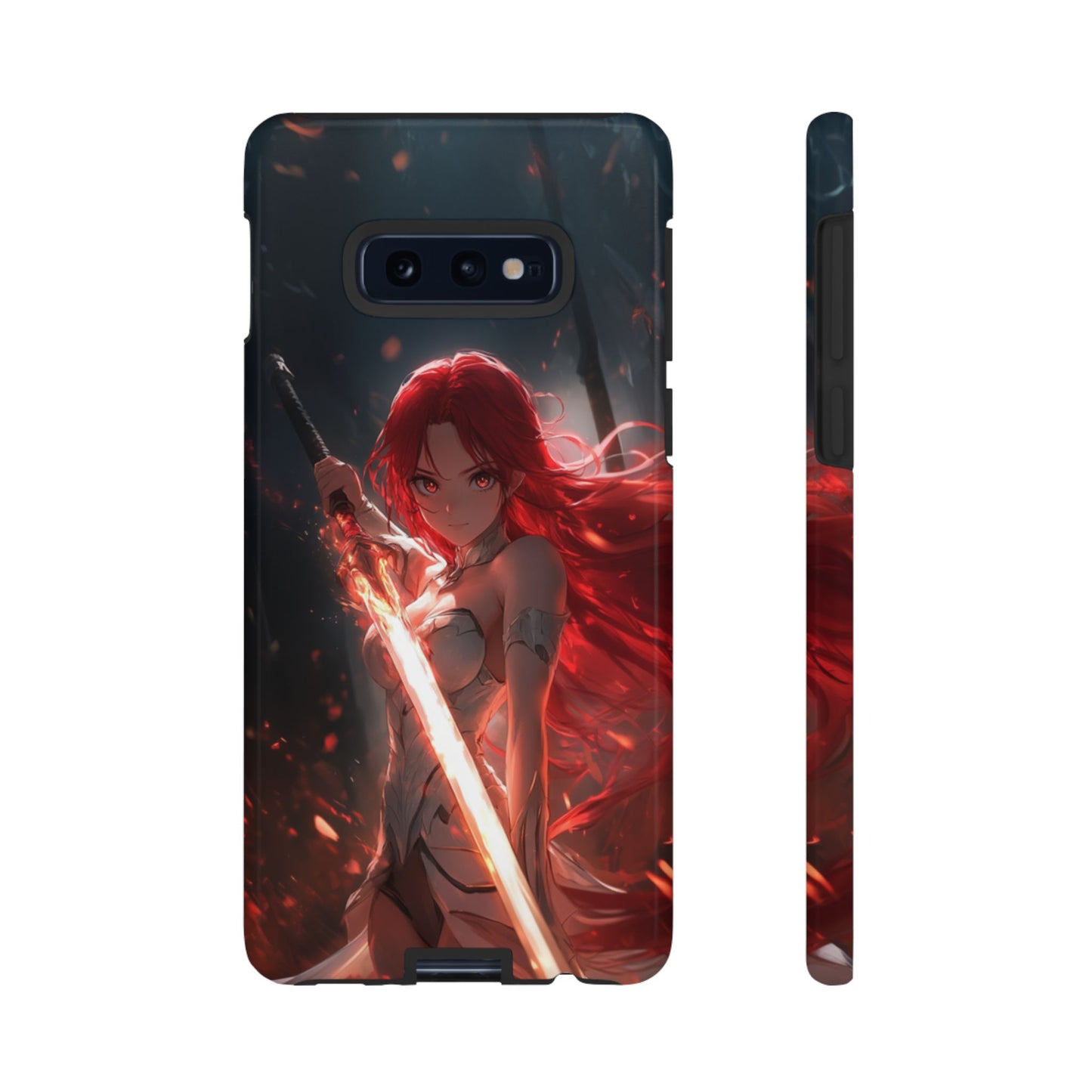 Crimson Ember Warrior – Tough Samsung Galaxy Case