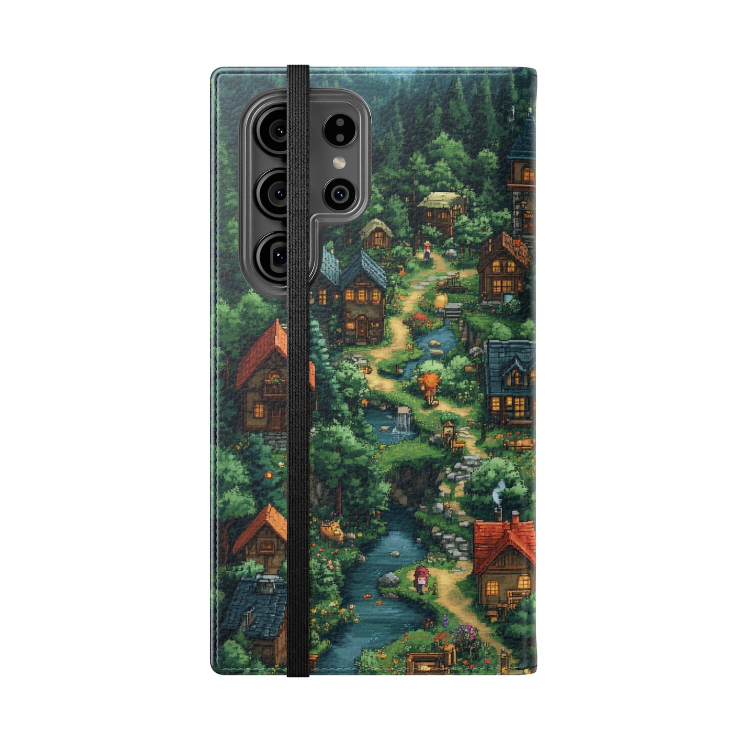 Pixel Forest Hamlet - Wallet Flip Case