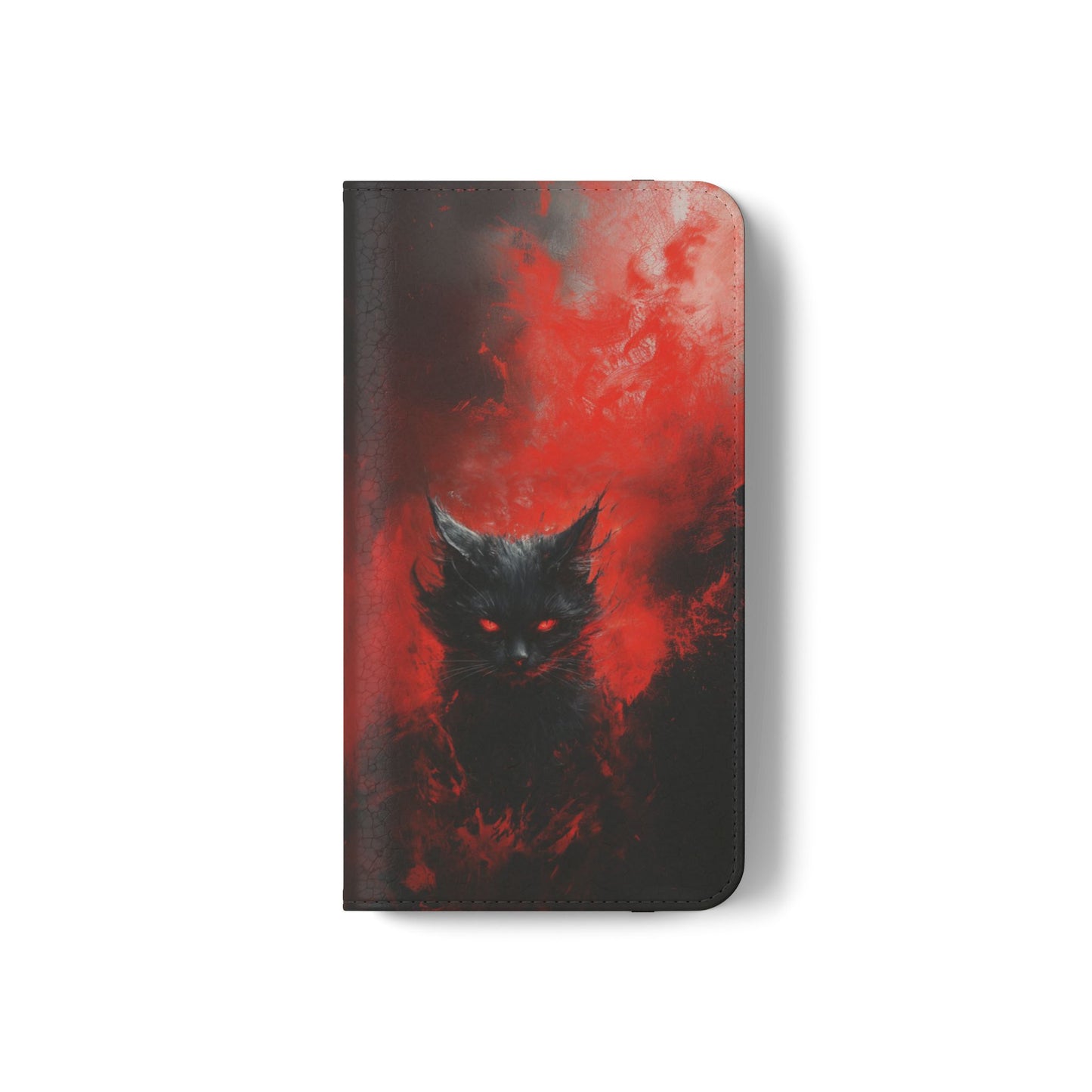 Fire Demon Black Cat - Wallet Flip Case