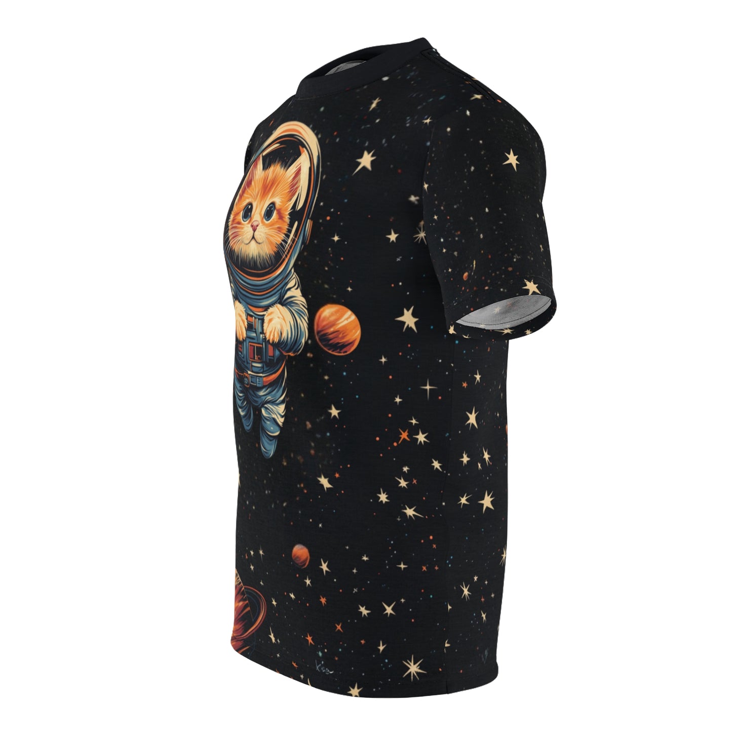 Space Cat Astronaut All-Over Print T-Shirt