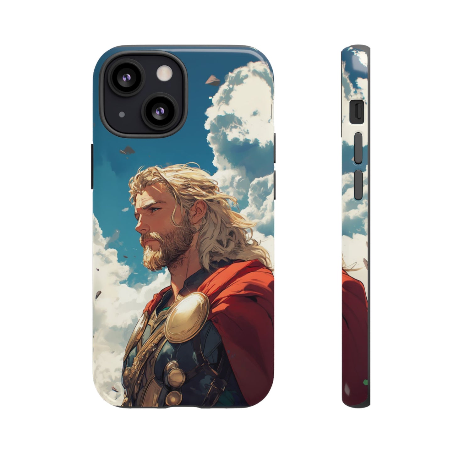 Celestial Protector: Anime-Style Thor Phone Case - iPhone, Google Pixel, Samsung