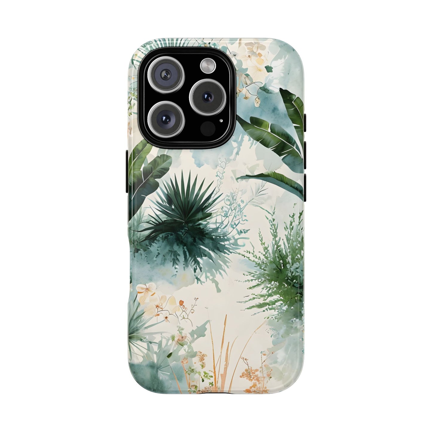 Tropical Botanical Watercolor - Tough iPhone Case