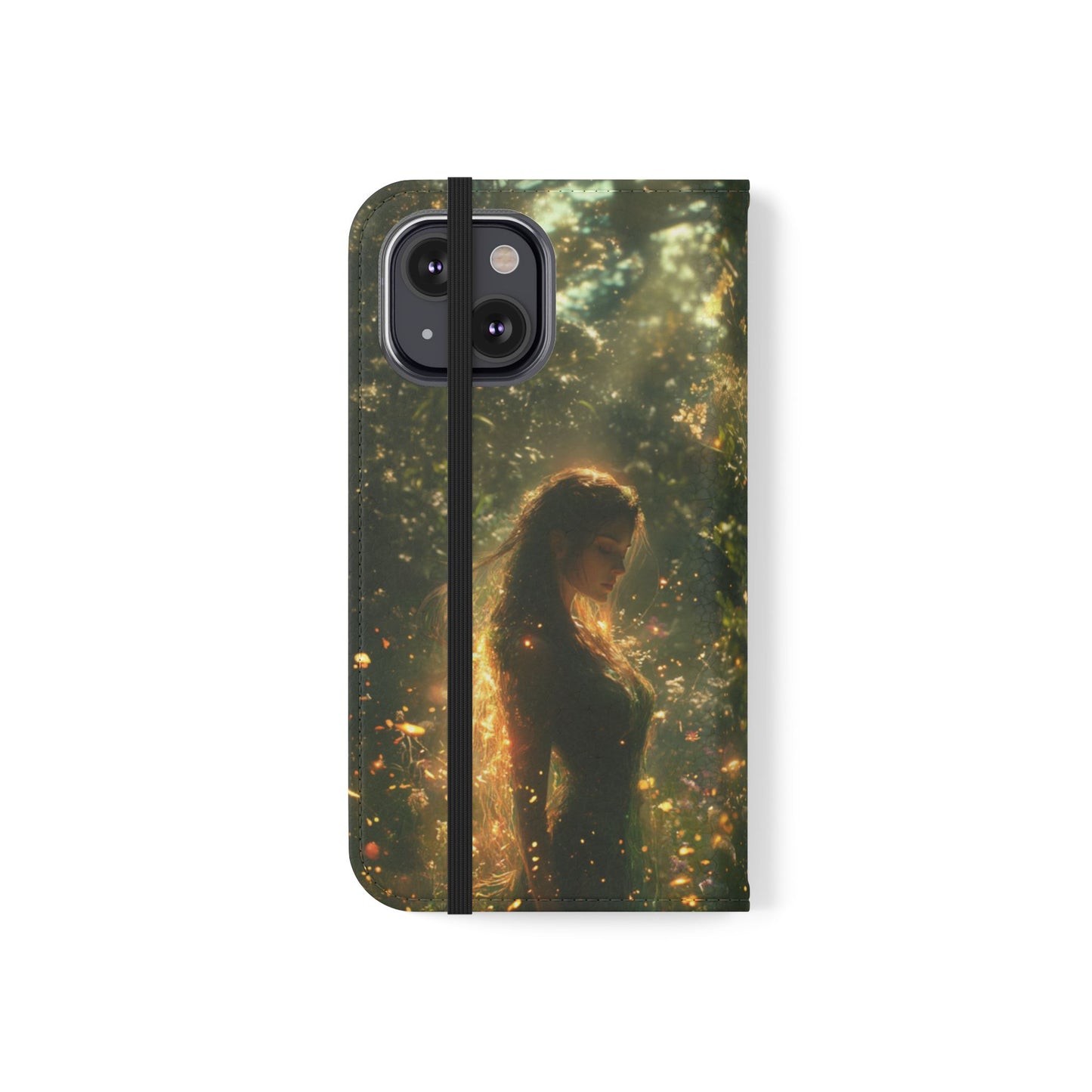 Forest Goddess Golden Light Meadow - Wallet Flip Case