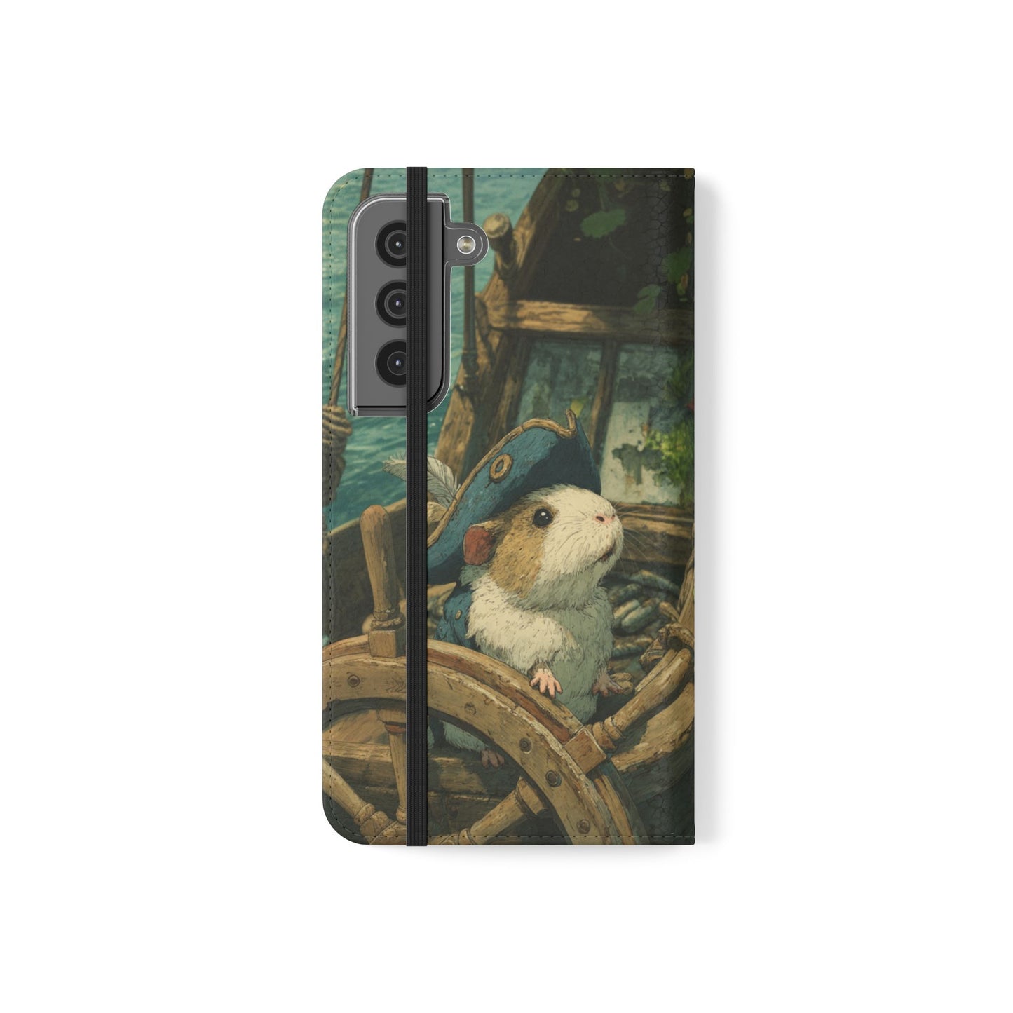 Pirate Captain Guinea Pig - Wallet Flip Case