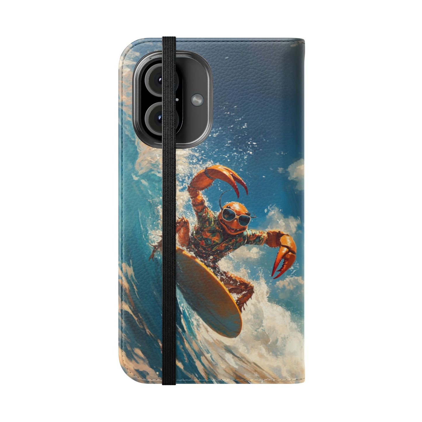 Surfing Crab - Wallet Flip Case