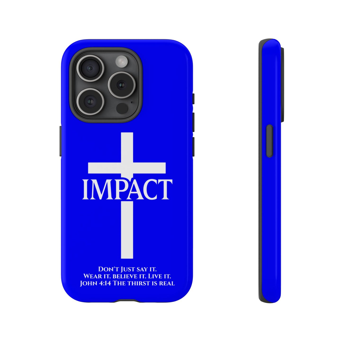 Impact Blue - Tough iPhone Case