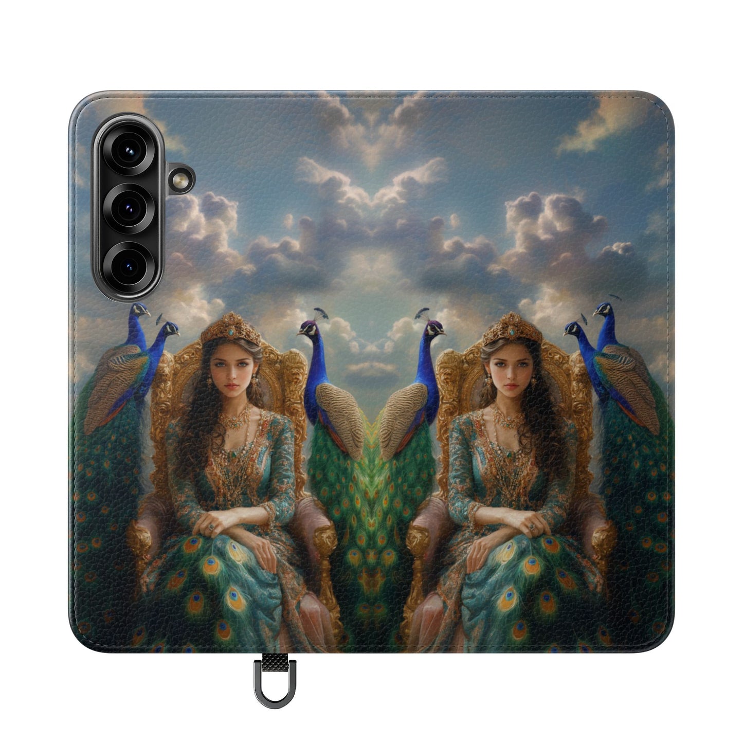 Hera Peacock Empress Golden Throne - Wallet Flip Case