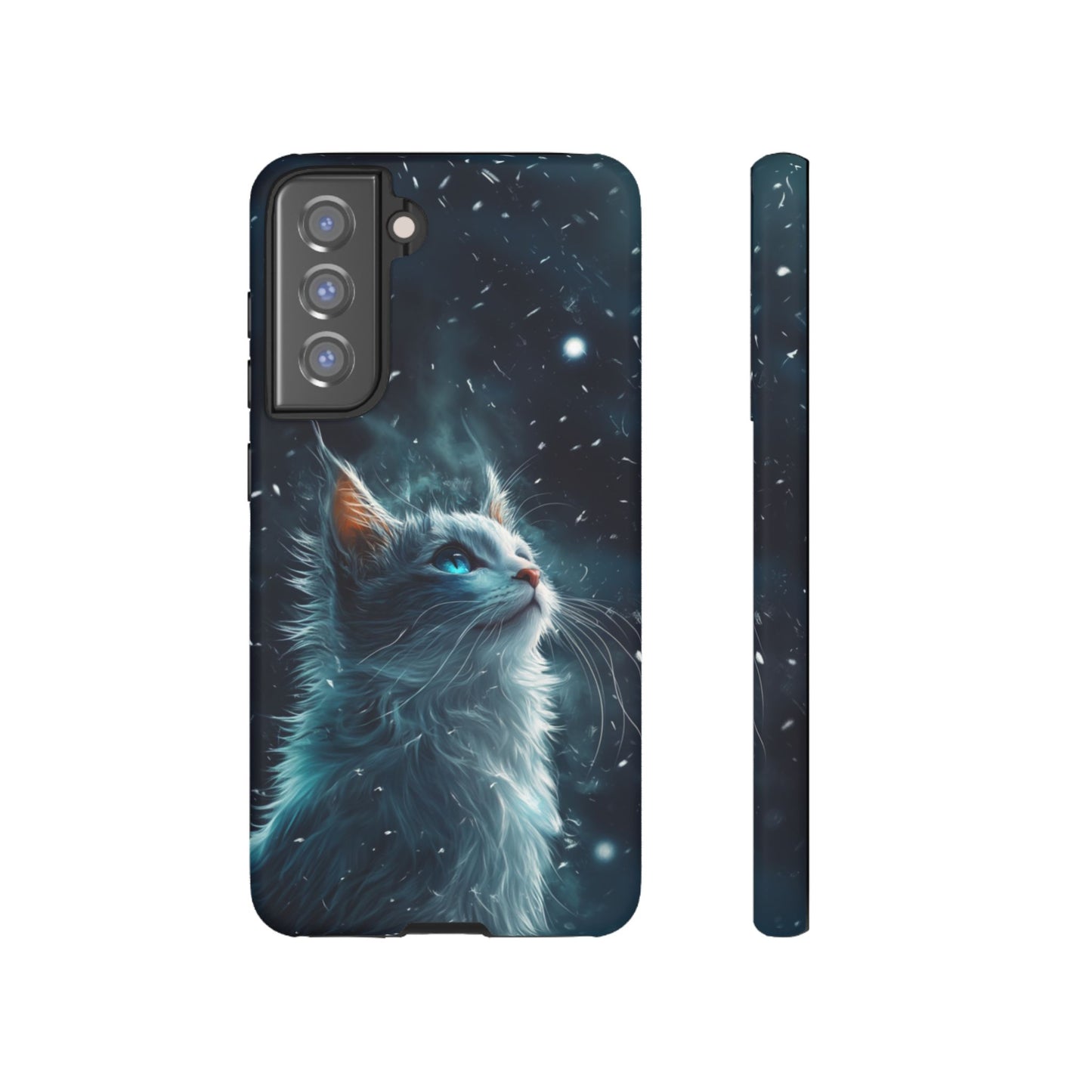 Ethereal Gaze White Cat Phone Case - iPhone, Google Pixel, Samsung Galaxy