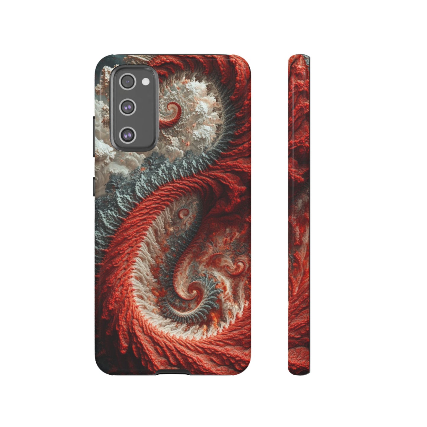 Crimson Spiral Fractal – Tough Samsung Galaxy Case