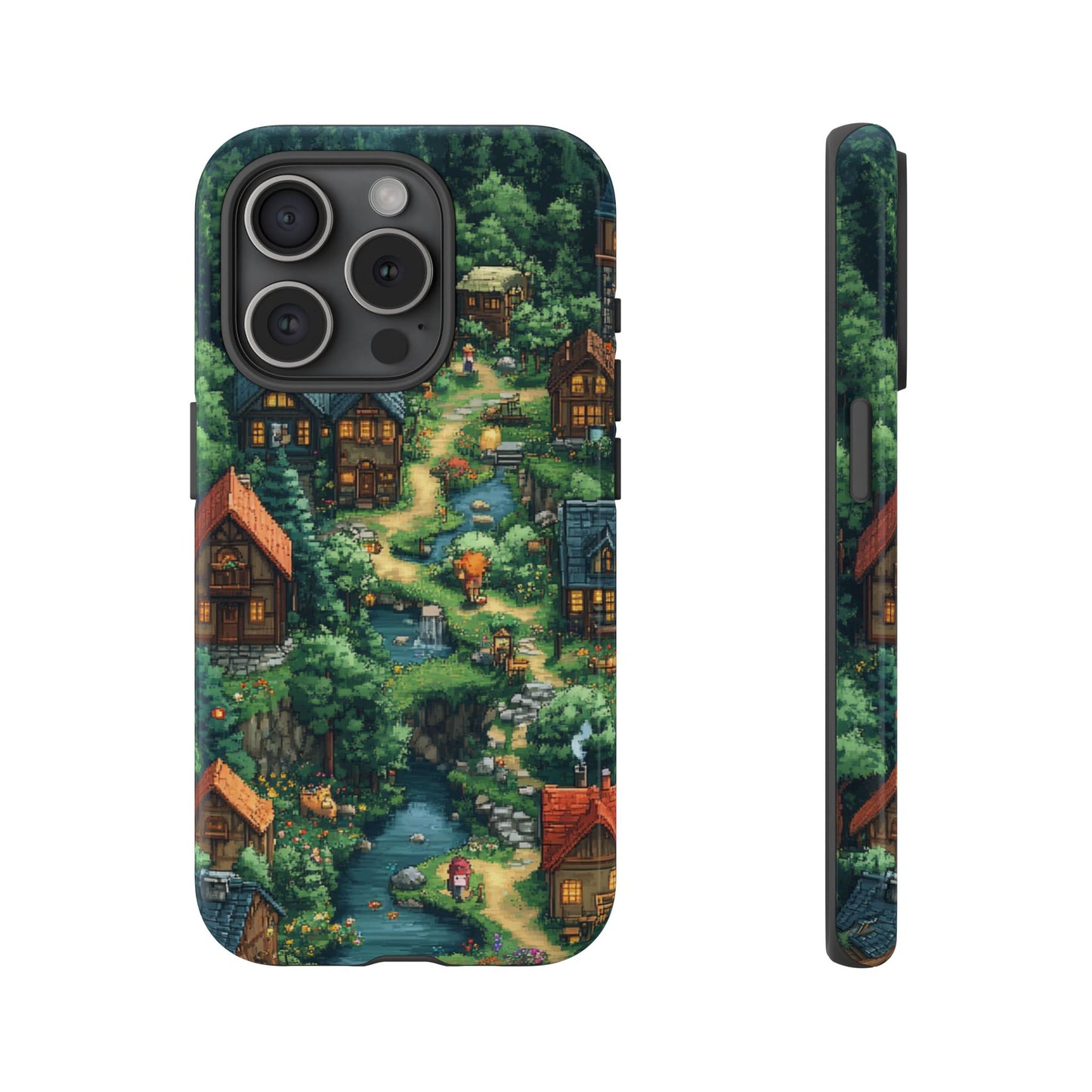 Enchanted Village: Pixel Paradise Phone Case - iPhone, Google Pixel, Samsung Galaxy