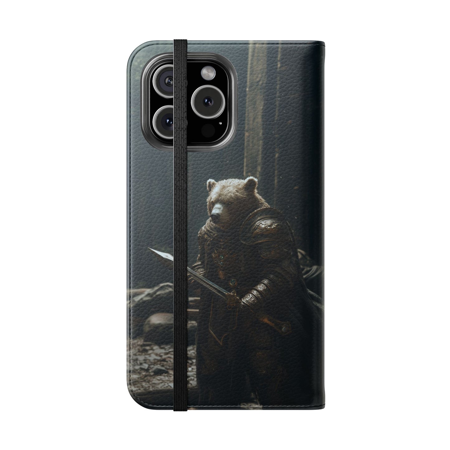Medieval Bear Warrior Knight - Wallet Flip Case