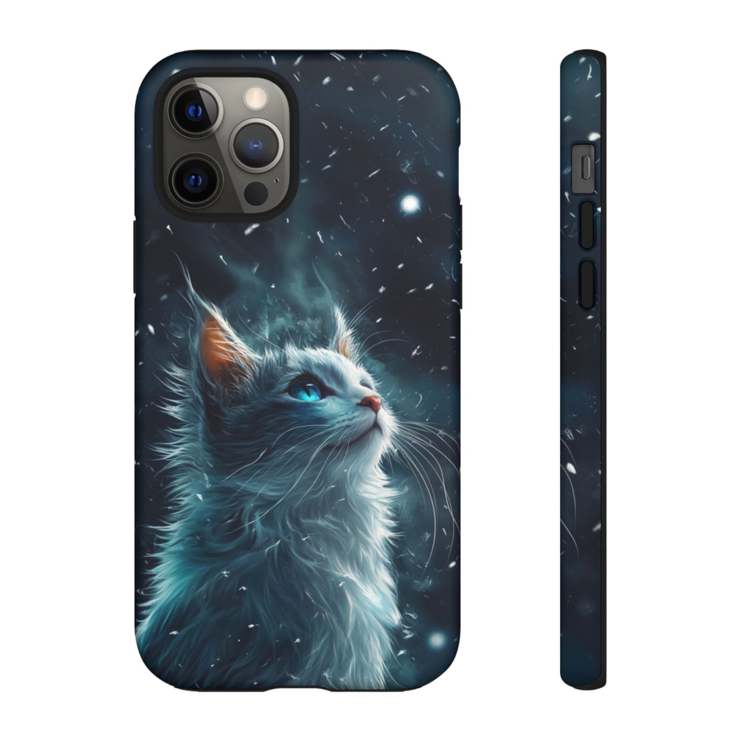 Ethereal Gaze White Cat Phone Case - iPhone, Google Pixel, Samsung Galaxy