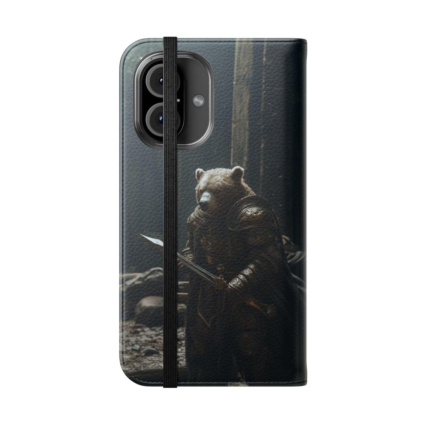 Medieval Bear Warrior Knight - Wallet Flip Case