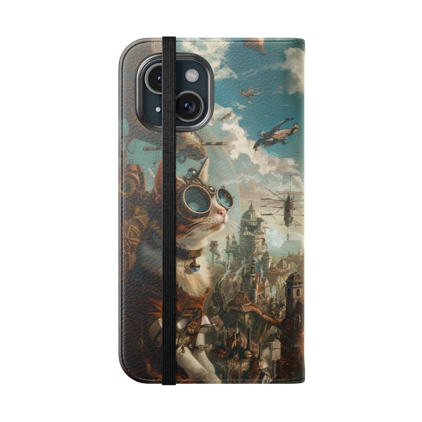 Steampunk Aviator Cat - Wallet Flip Case