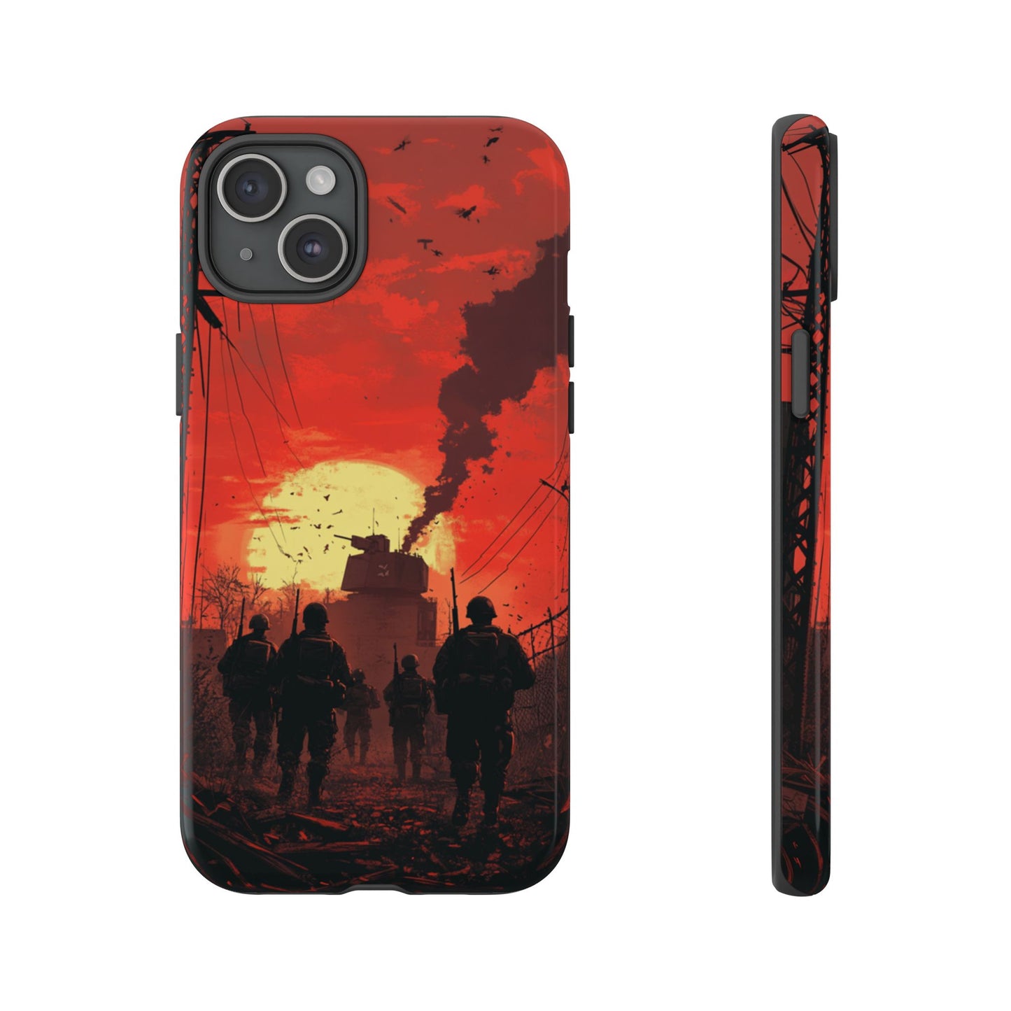 Dystopian Sunset Soldier Phone Case - iPhone, Google Pixel, Samsung Galaxy