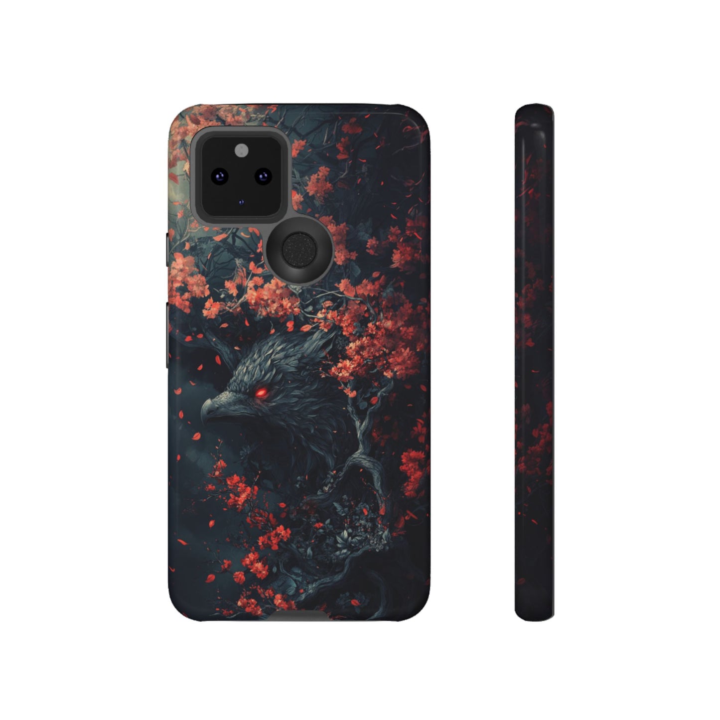 Crimson Raven Bloom – Tough Google Pixel Case