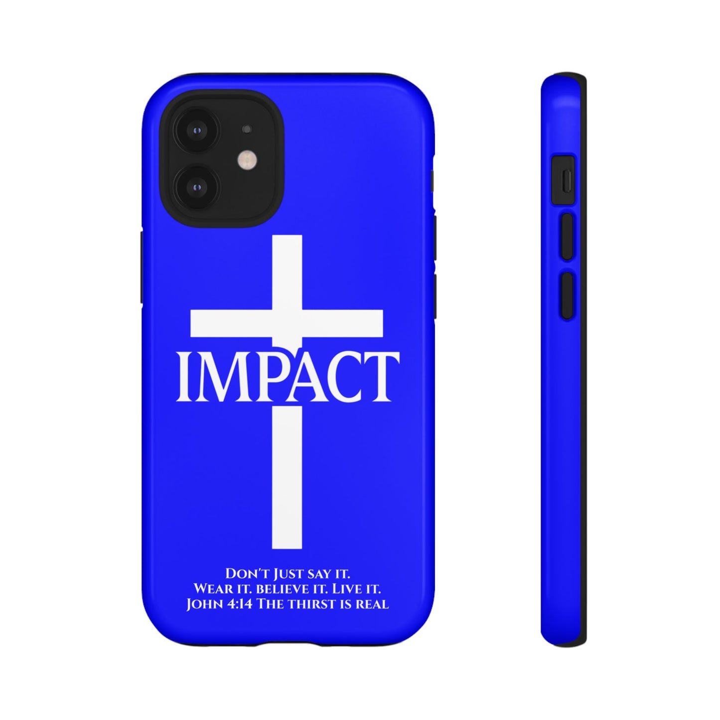 Impact Blue - Tough iPhone Case