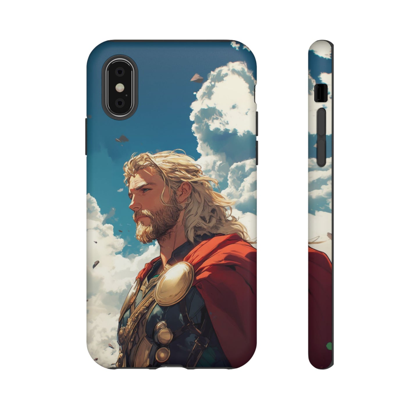 Celestial Protector: Anime-Style Thor Phone Case - iPhone, Google Pixel, Samsung