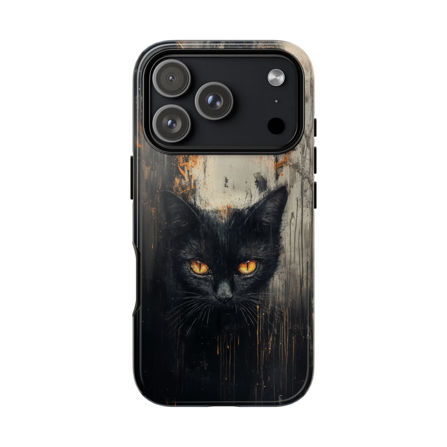 Black Cat Shadow Gaze - Tough iPhone Case