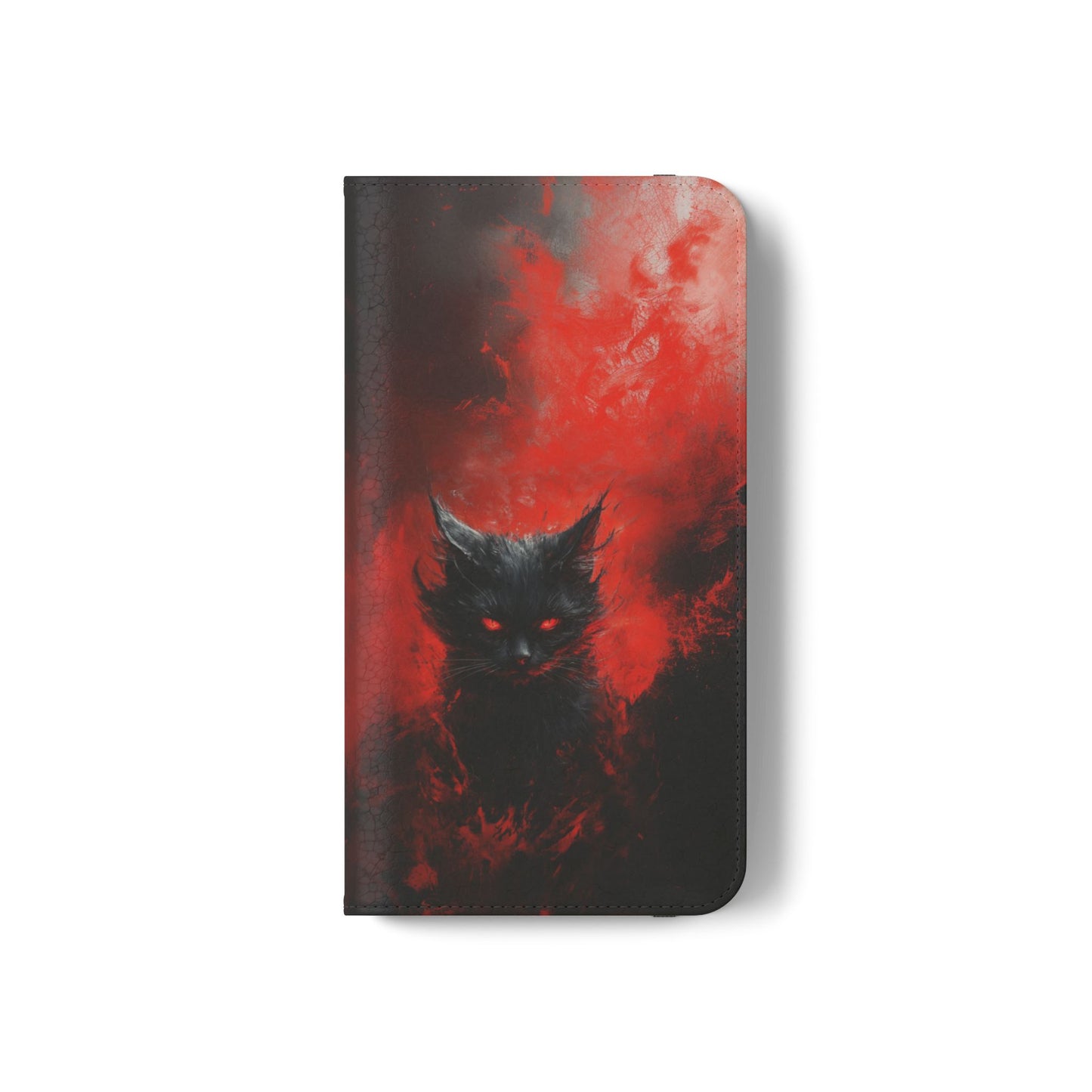 Fire Demon Black Cat - Wallet Flip Case