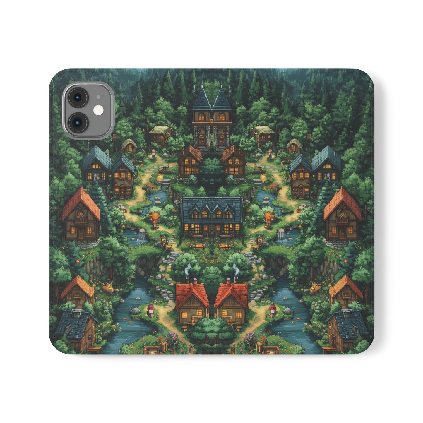 Pixel Forest Hamlet - Wallet Flip Case