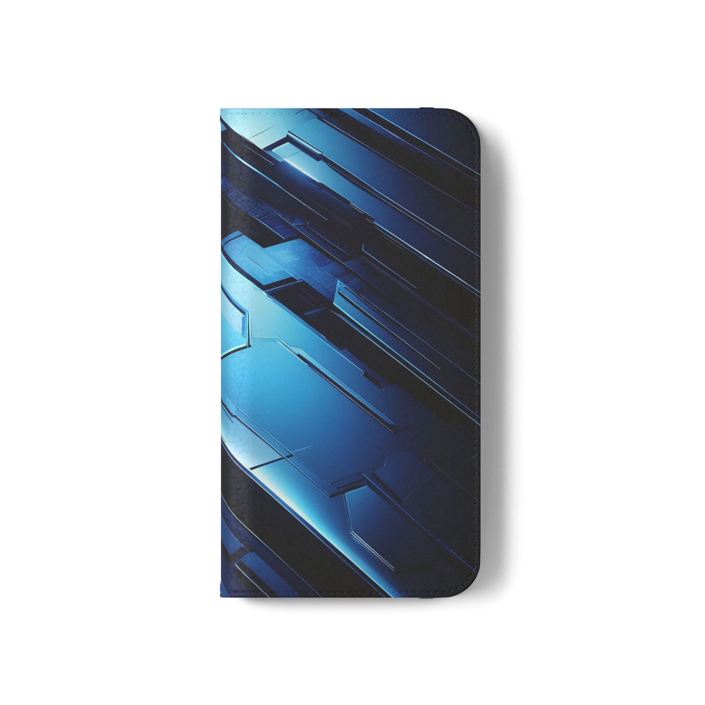 Blue Tech Matrix - Wallet Flip Case
