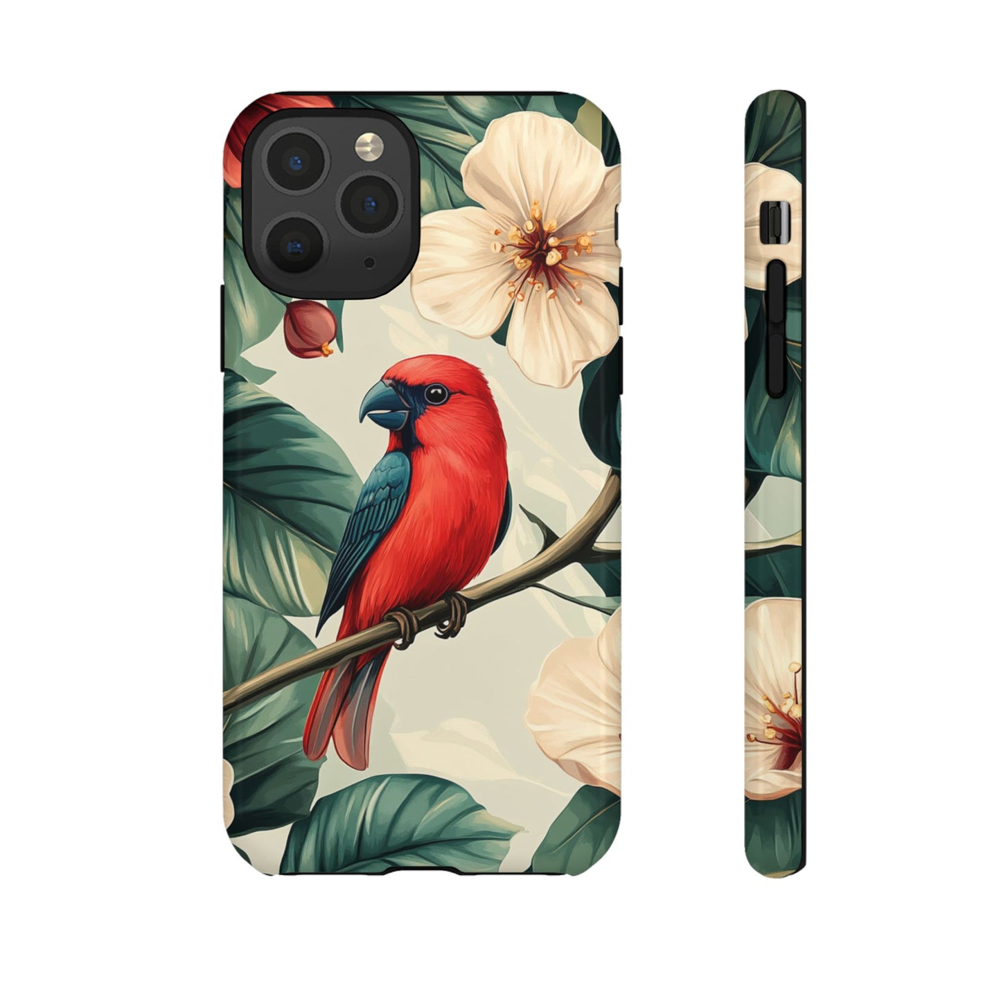 Tropical Bird and Hibiscus Phone Case – iPhone, Google Pixel, Samsung Galaxy