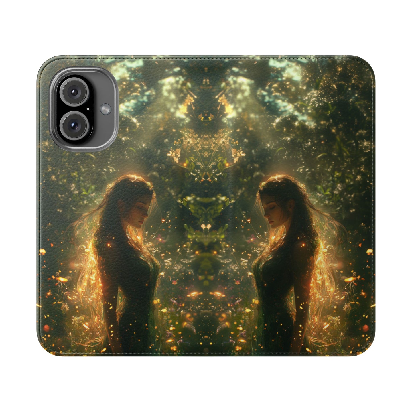 Forest Goddess Golden Light Meadow - Wallet Flip Case