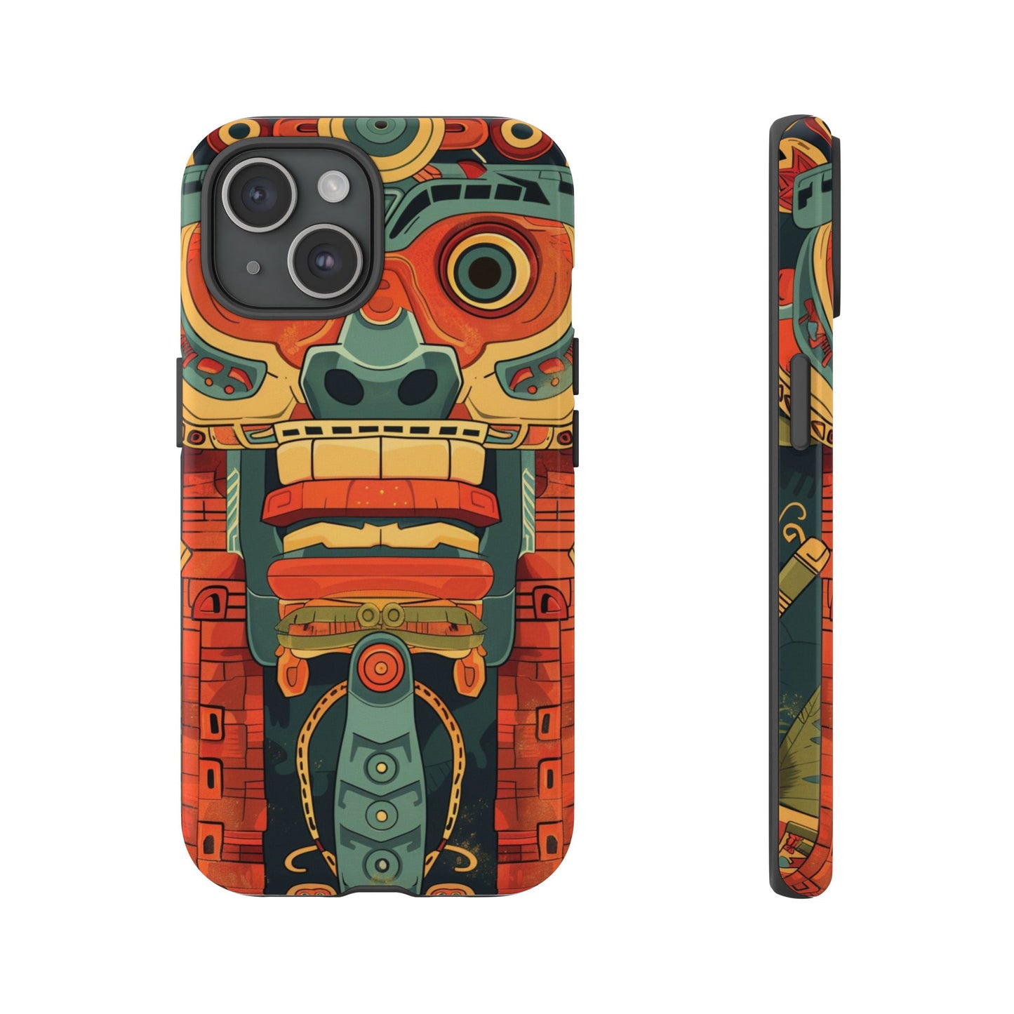 Aztec Totem Mask - Tough iPhone Case