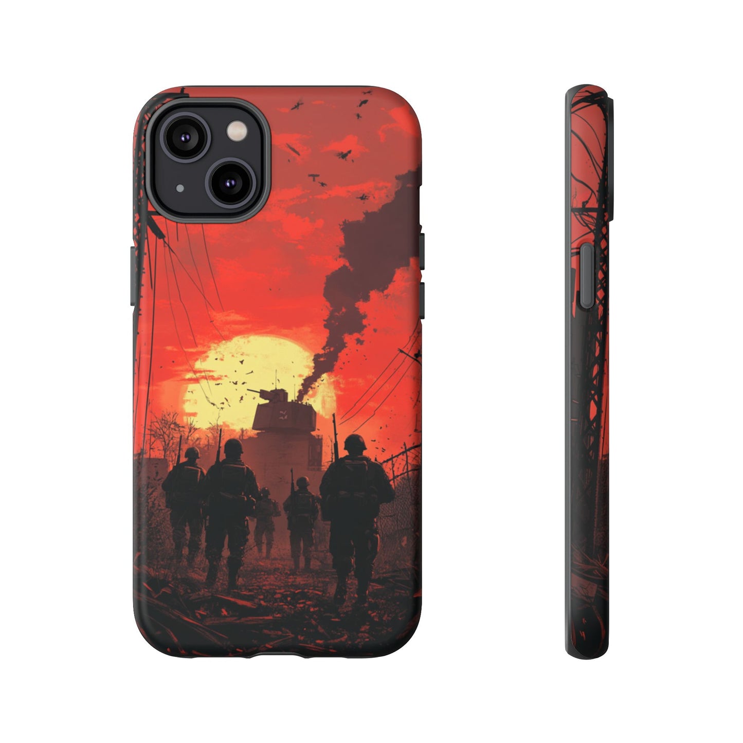 Dystopian Sunset Soldier Phone Case - iPhone, Google Pixel, Samsung Galaxy