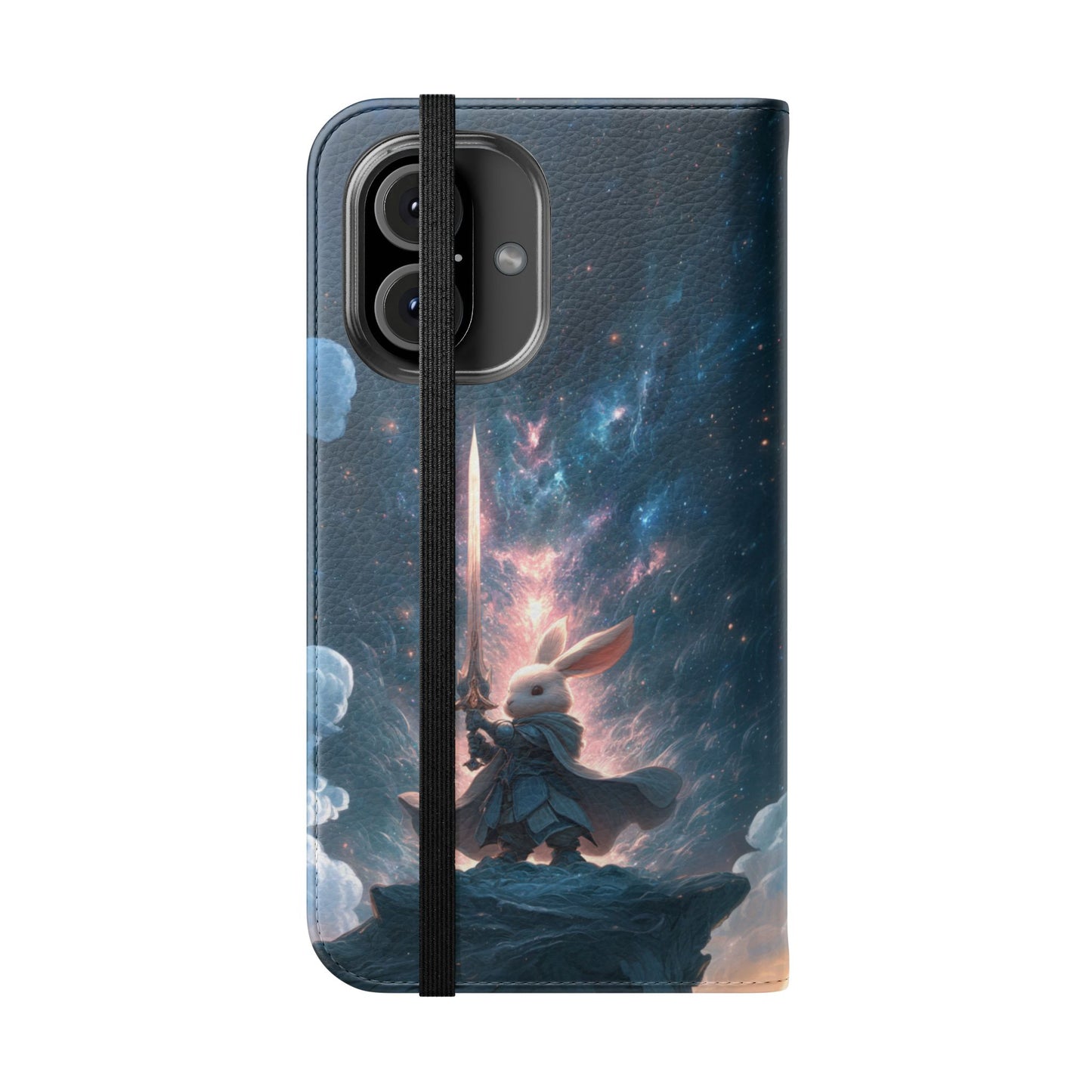 Cosmic Warrior Rabbit - Wallet Flip Case
