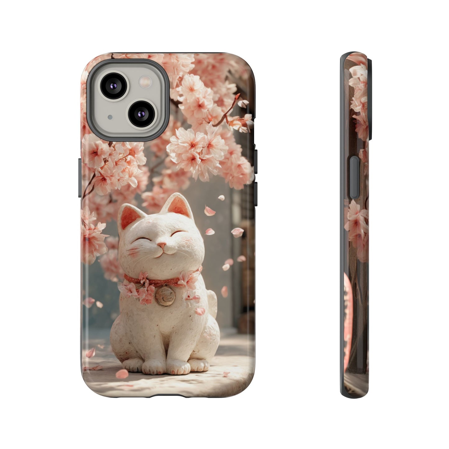 Sakura Lucky Cat - Tough iPhone Case