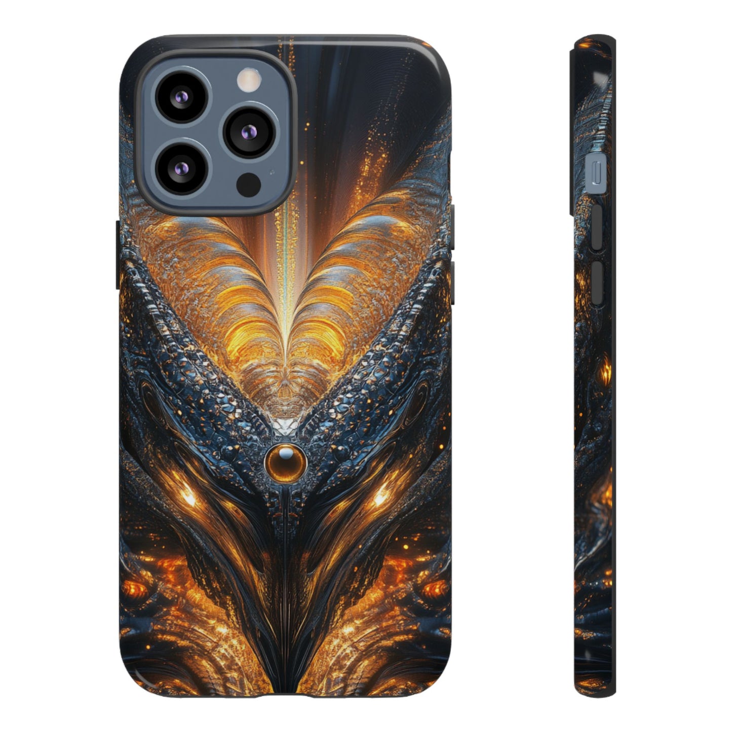 Obsidian Flare Fractal – Tough iPhone Case