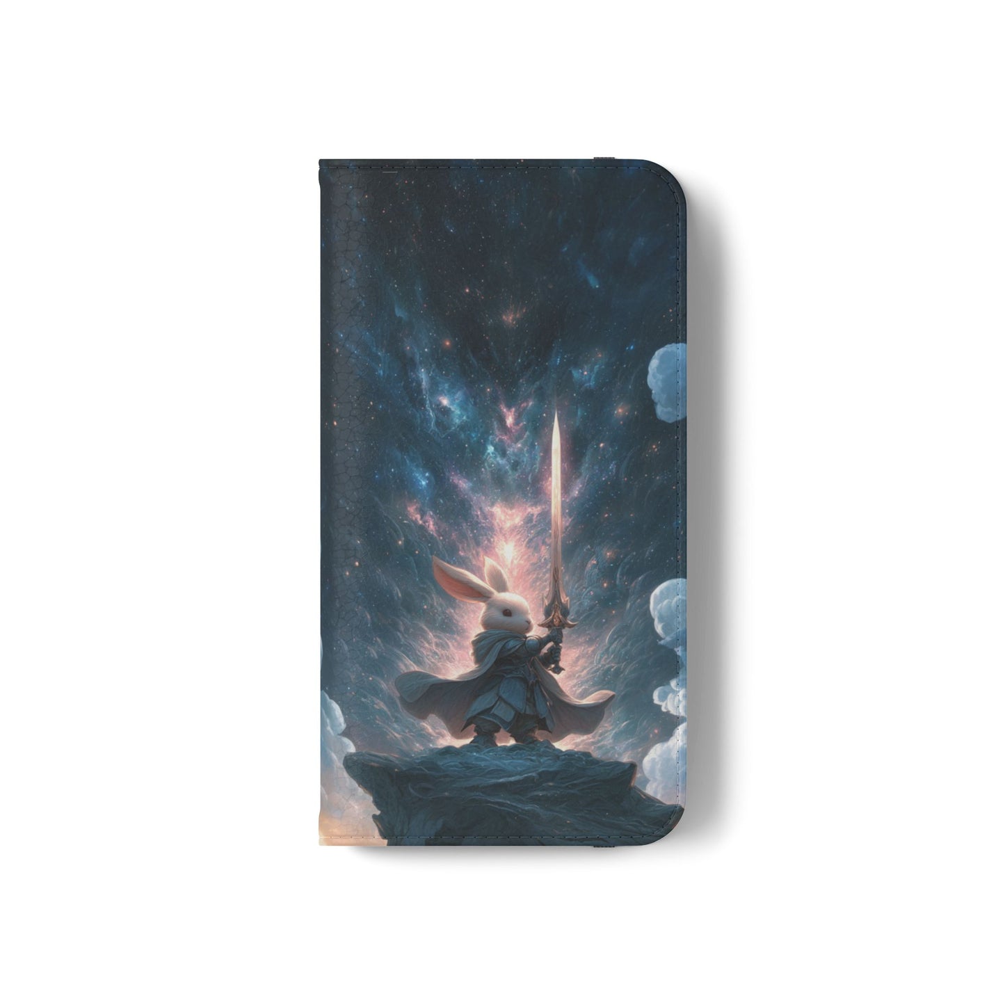 Cosmic Warrior Rabbit - Wallet Flip Case