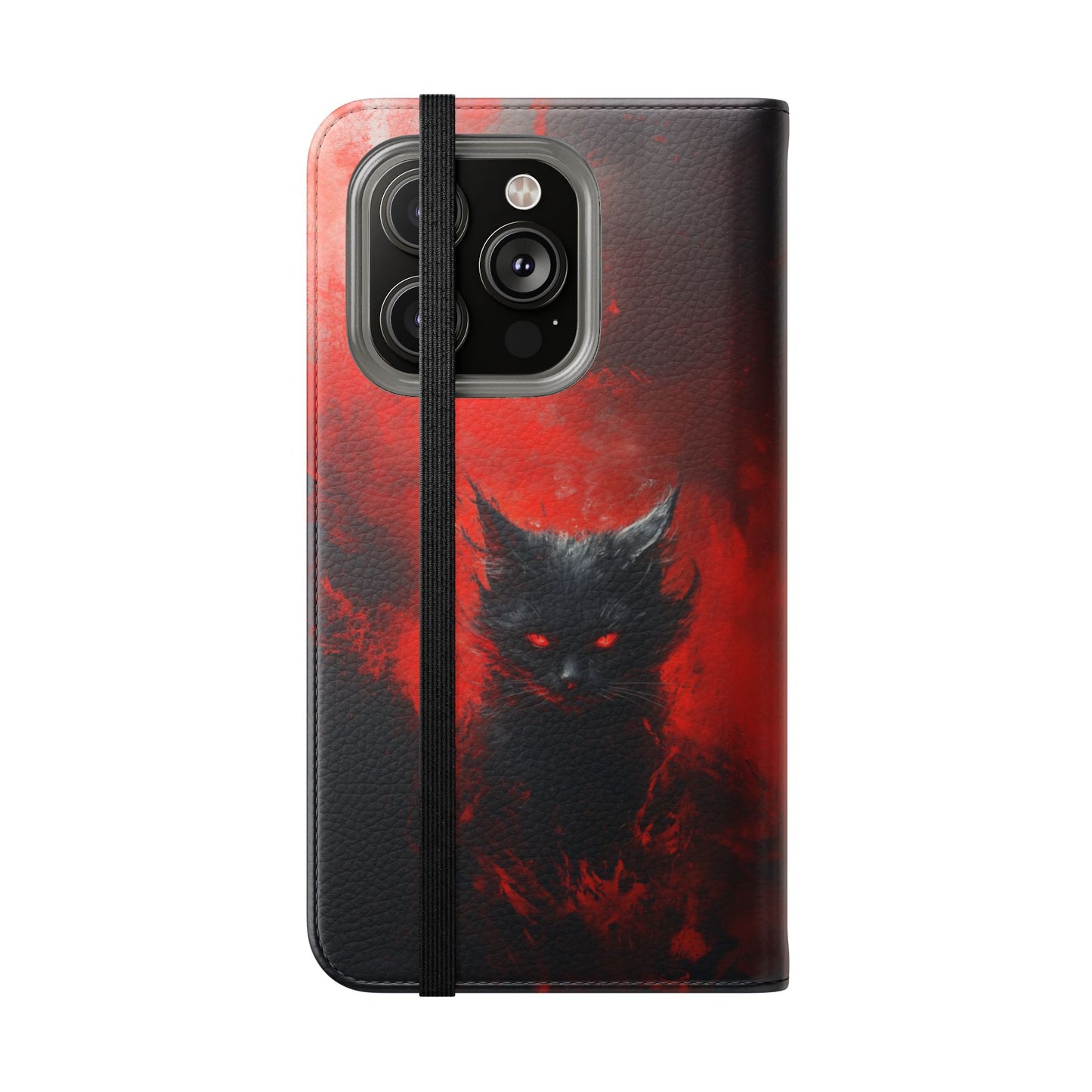 Fire Demon Black Cat - Wallet Flip Case