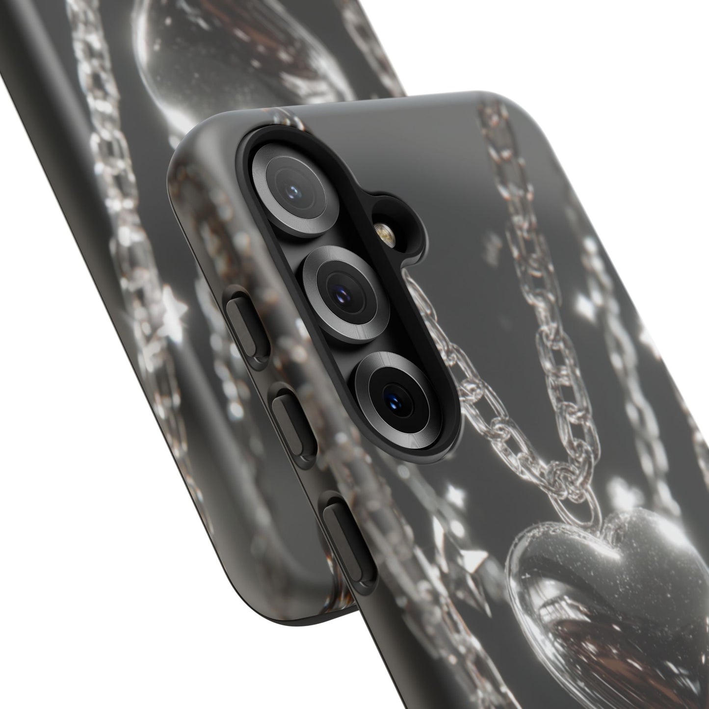 Silver Heart Chains - Tough Samsung Galaxy Case