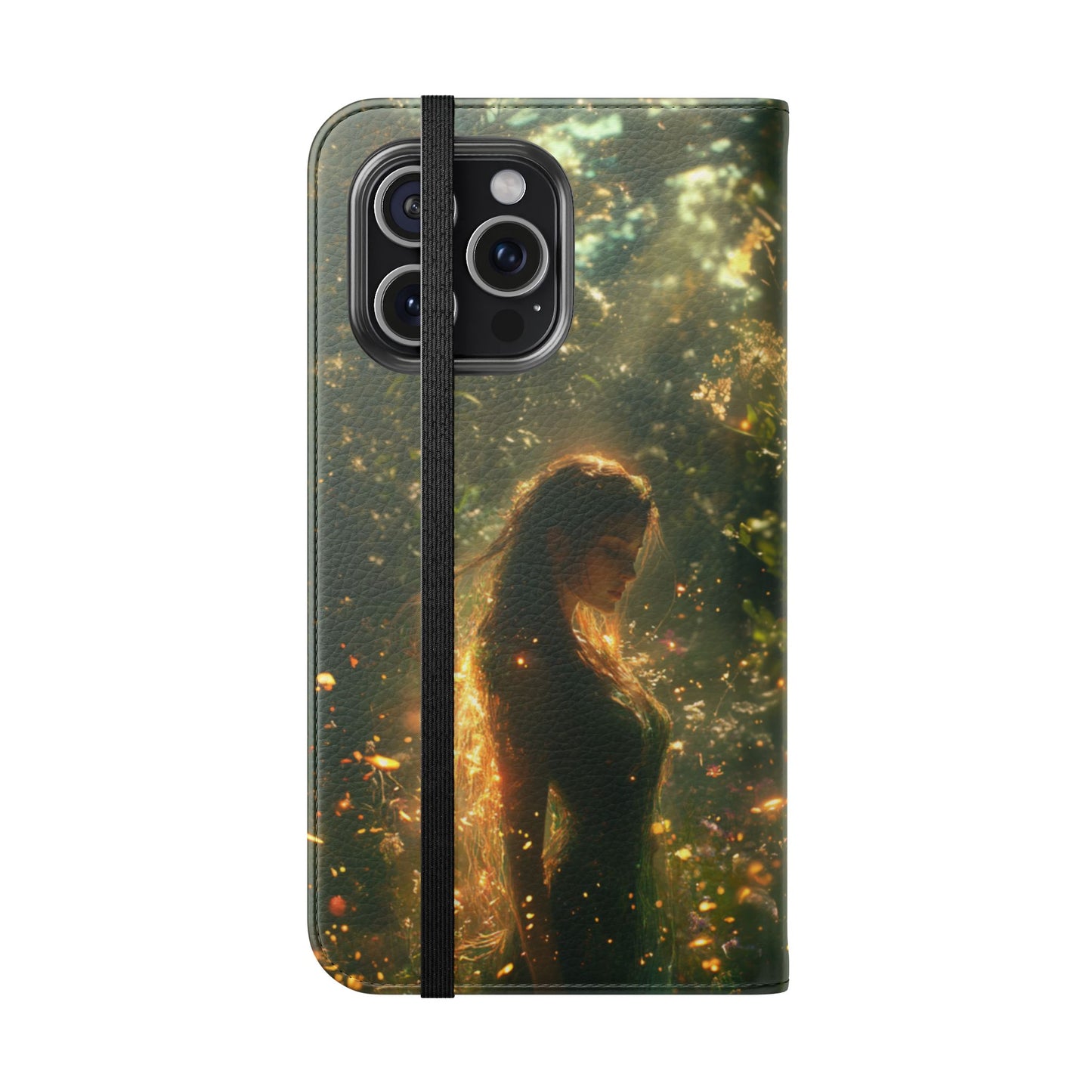 Forest Goddess Golden Light Meadow - Wallet Flip Case