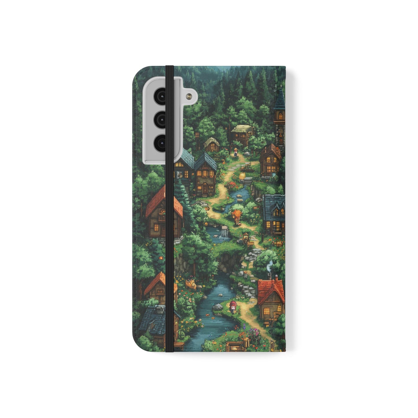 Pixel Forest Hamlet - Wallet Flip Case