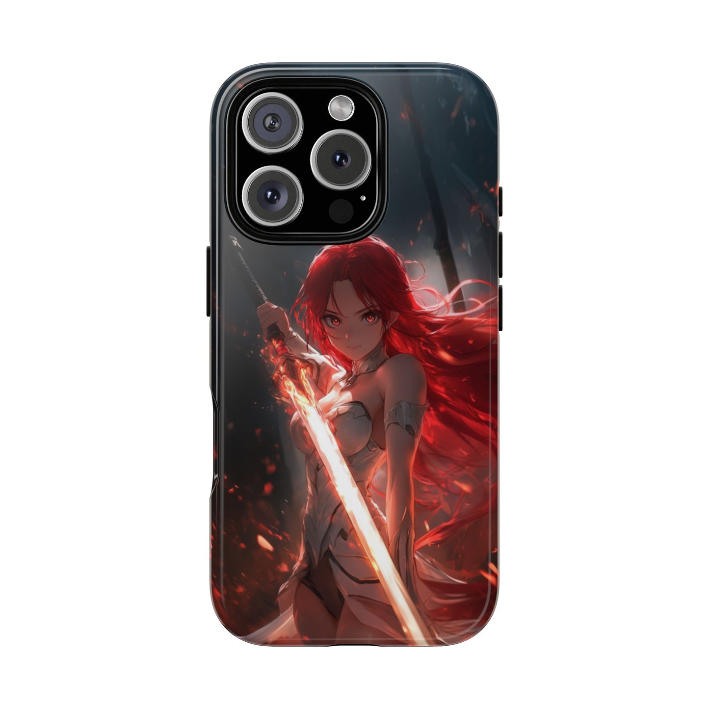 Crimson Ember Warrior – Tough iPhone Case