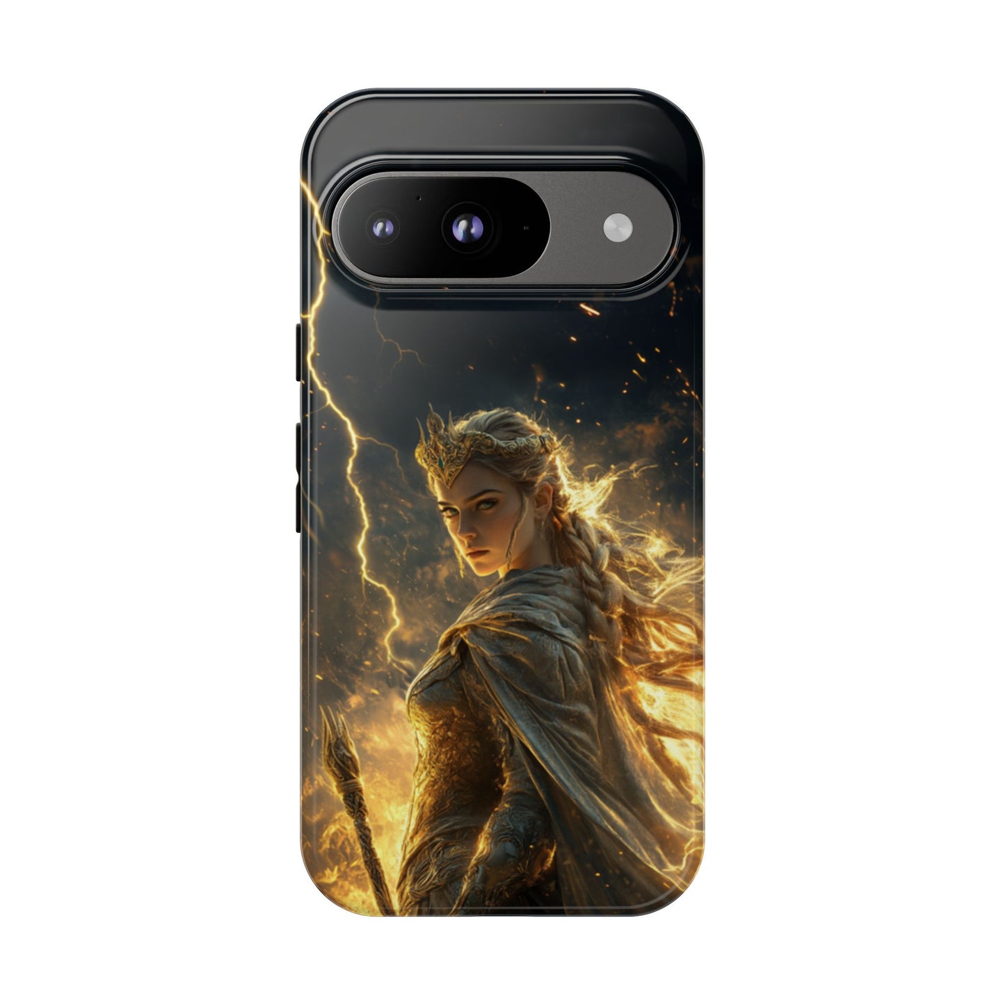 Elf Queen Golden Lightning Storm Crown - Tough Google Pixel Case