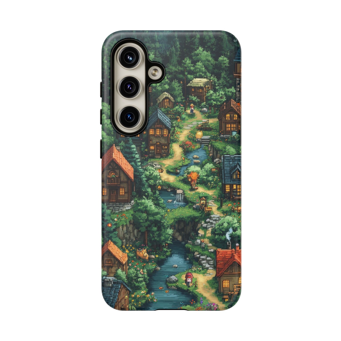 Enchanted Village: Pixel Paradise Phone Case - iPhone, Google Pixel, Samsung Galaxy