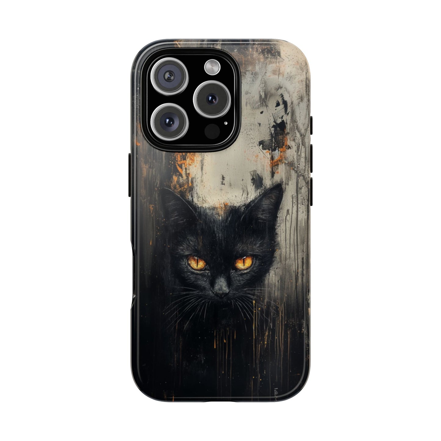 Black Cat Shadow Gaze - Tough iPhone Case